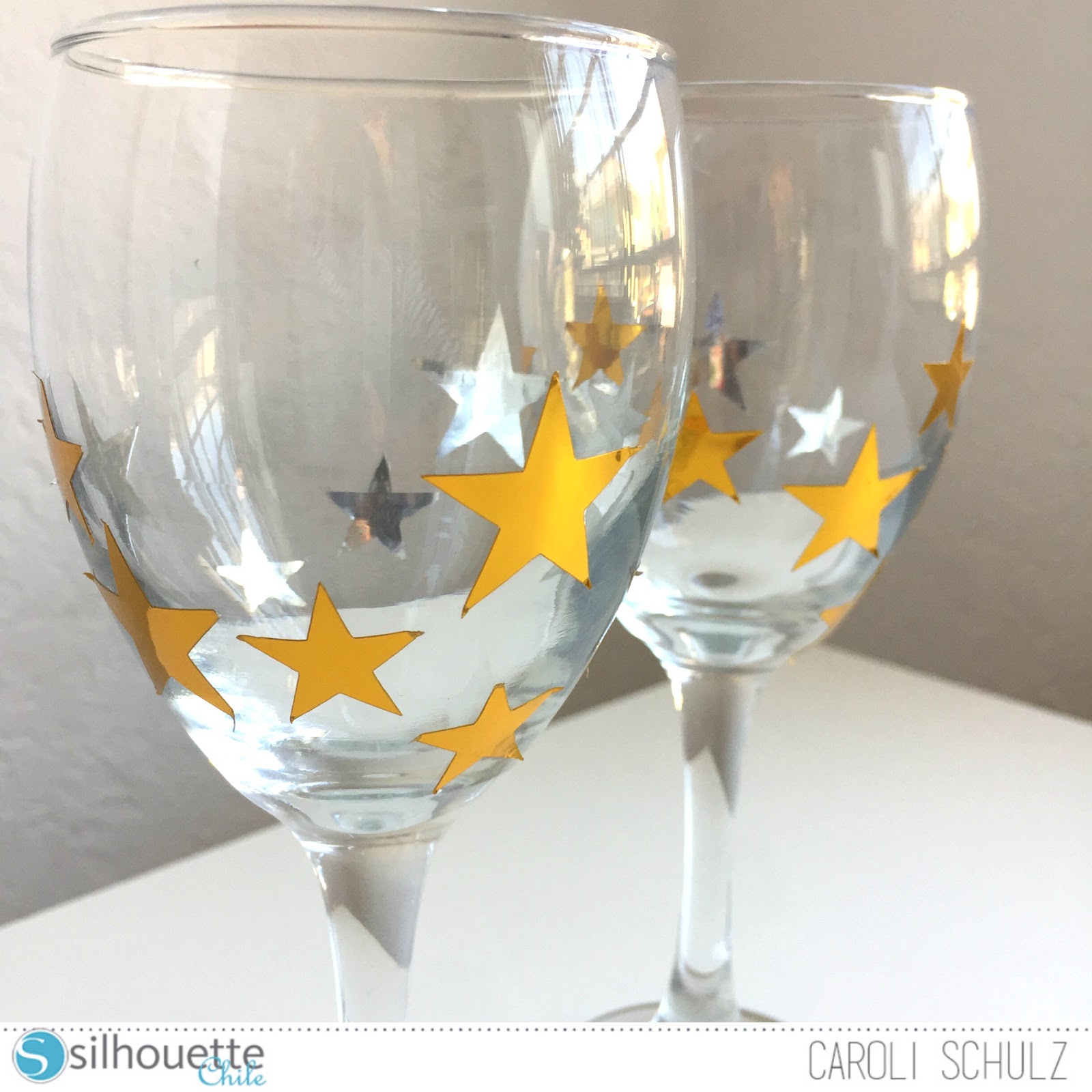 copas navidenas con vinilo adhesivo