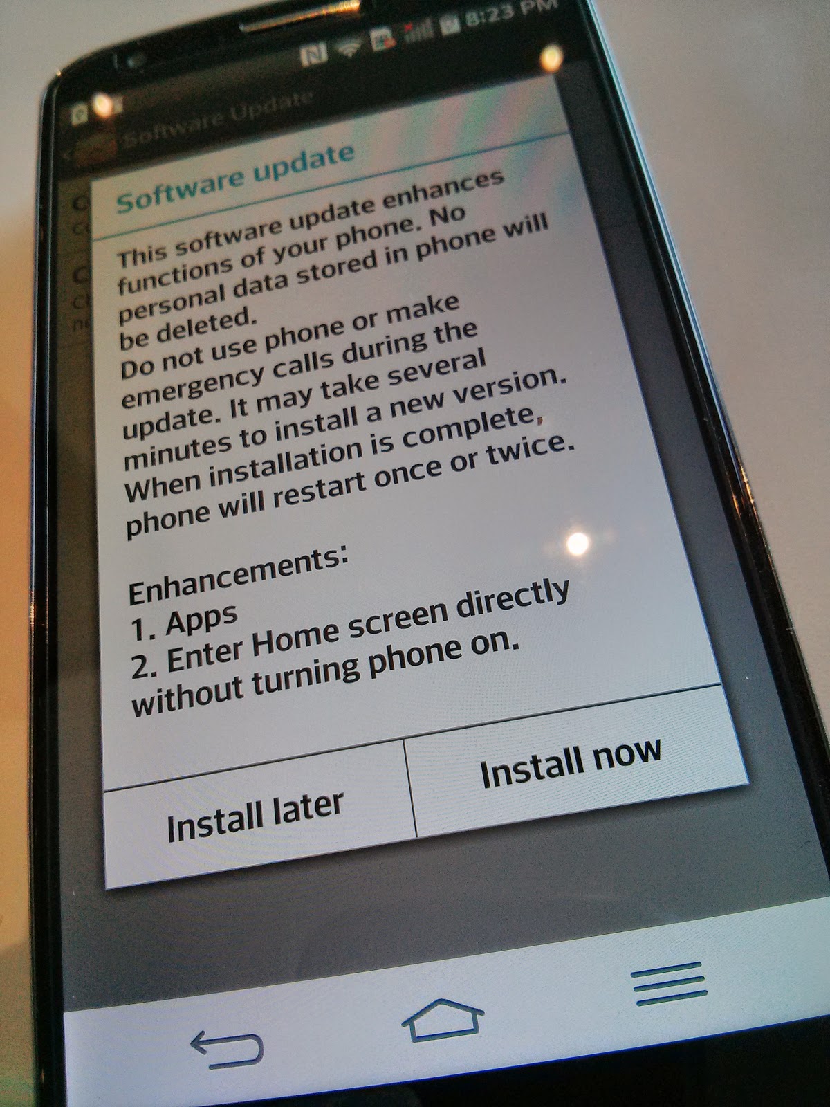 LG G2 gets "Knock Code" update