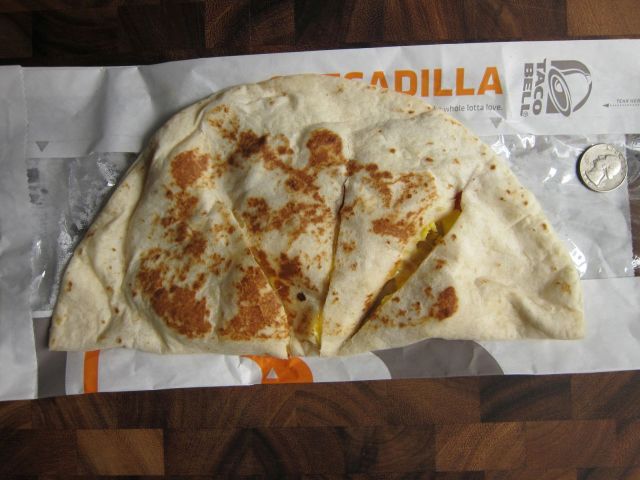 Review Taco Bell Breakfast Quesadilla Brand Eating