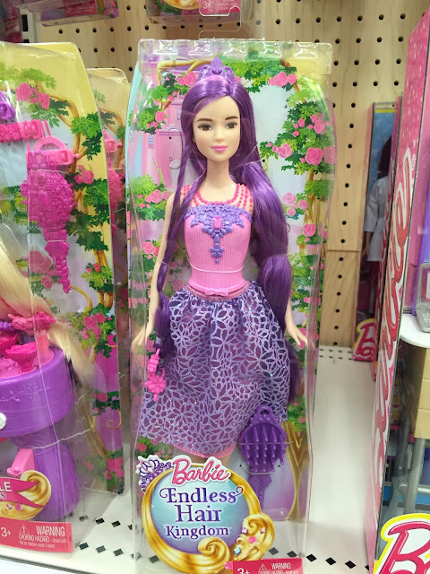 barbie endless hair kingdom princess doll purple