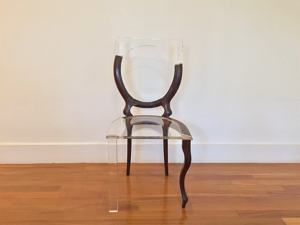 Artist Repairs Broken Wooden Furniture By Using Modern Translucent Materials Artist Repairs Broken Wooden Furniture By Using Modern Translucent Materials