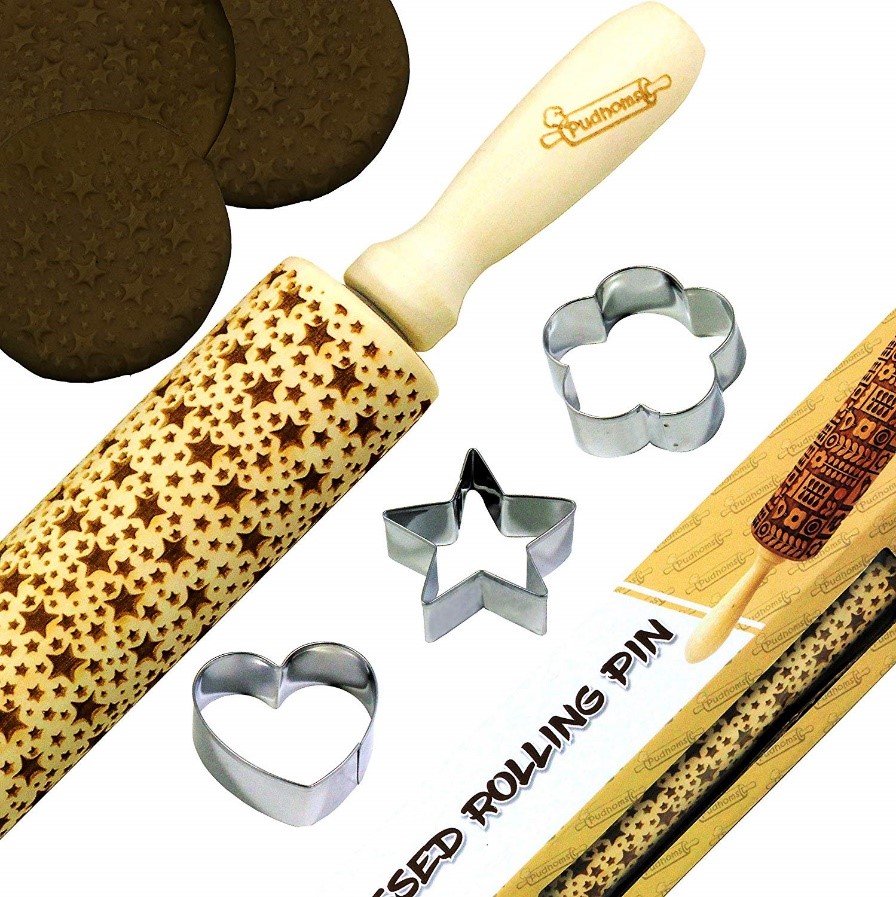 What amazing things does an embossed rolling pin can do?