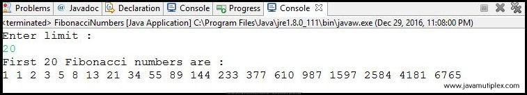 How to get first N Fibonacci terms in Java?