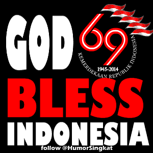 Gambar bergerak God Bless Indonesia 69 tahun merdeka GIF
