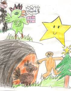 Desenho de Samara Dias (08 anos). Para o livro: Coleção Graziela. Ilustração de Samara Dias (08 anos).