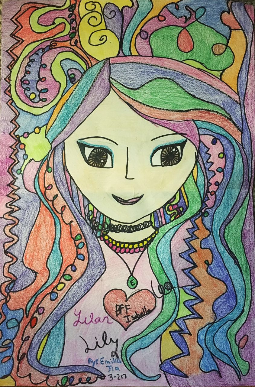 Emilia's World My Crazy Hair Drawing