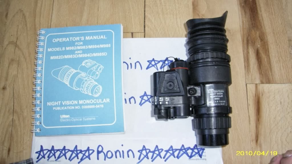 Ronin Tactical's New Site: Night Vision AN/PVS-18 / M983 Gen 3 Monocular