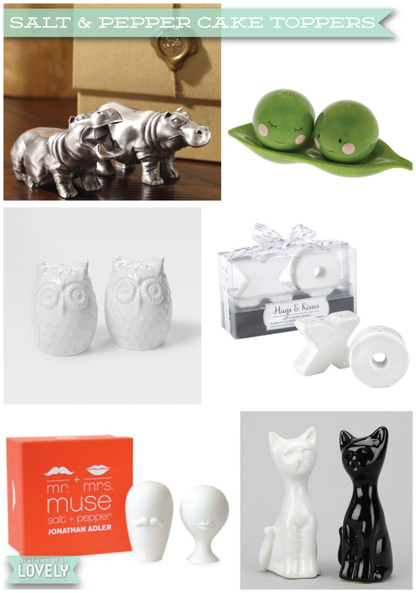 Wouldn't it be Lovely Using Salt & Pepper Shakers as Your Cake Topper