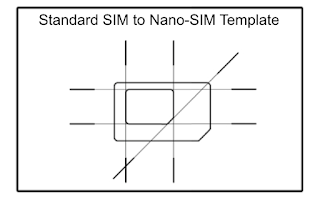 template for SIM adaptor shape