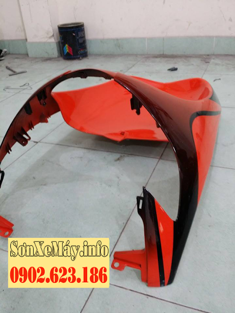 Sơn phối màu xe Honda Sh màu trắng cam đen