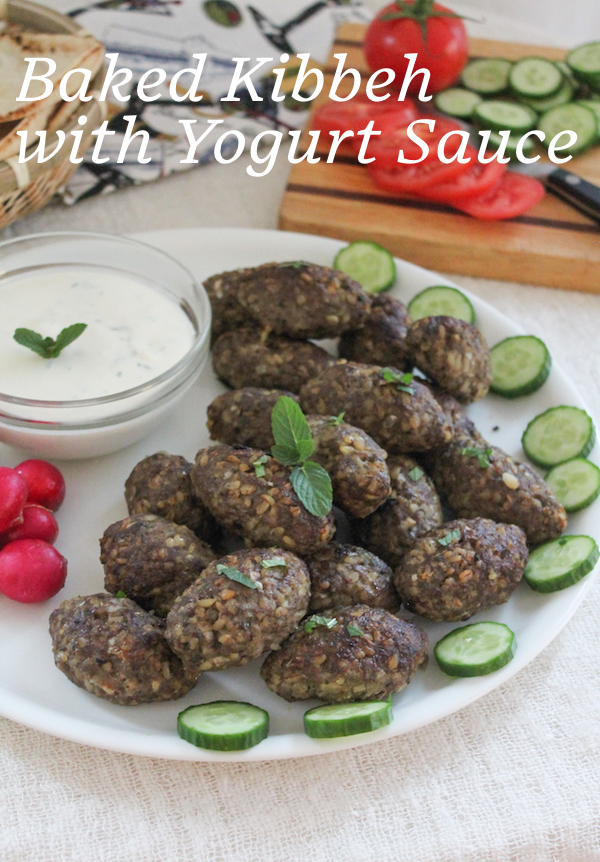 Food Lust People Love Baked Kibbeh with Yogurt Sauce