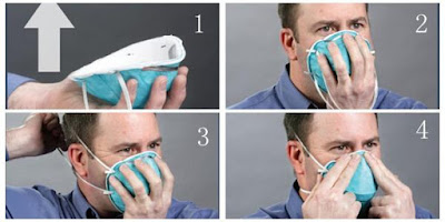 How To Wear Face Mask Blue White