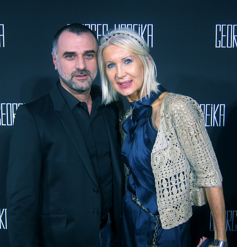 Stylist Tory Burch and Chief Executive of LVMH Fashion Group Pierre-Yves  Roussel attending the Amfar dinner as part of Paris Fashion Week at the  Peninsula Hotel in Paris, France on July 03