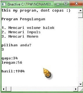 Program kalkulator pascal dengan case en