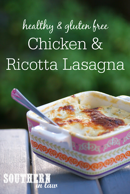 Our Favourite Healthy Chicken and Ricotta Lasagna Recipe - low fat, gluten free, high protein, healthy, clean eating friendly, lasagna recipe without tomatoes