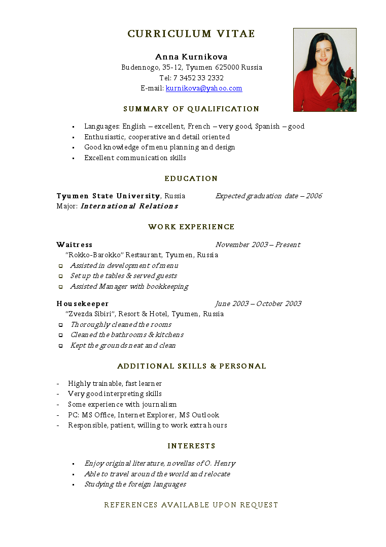 What to include in a resume picture