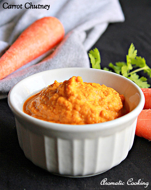 Aromatic Cooking Carrot Chutney, How To Make Carrot Chutney for Idlis/Dosas