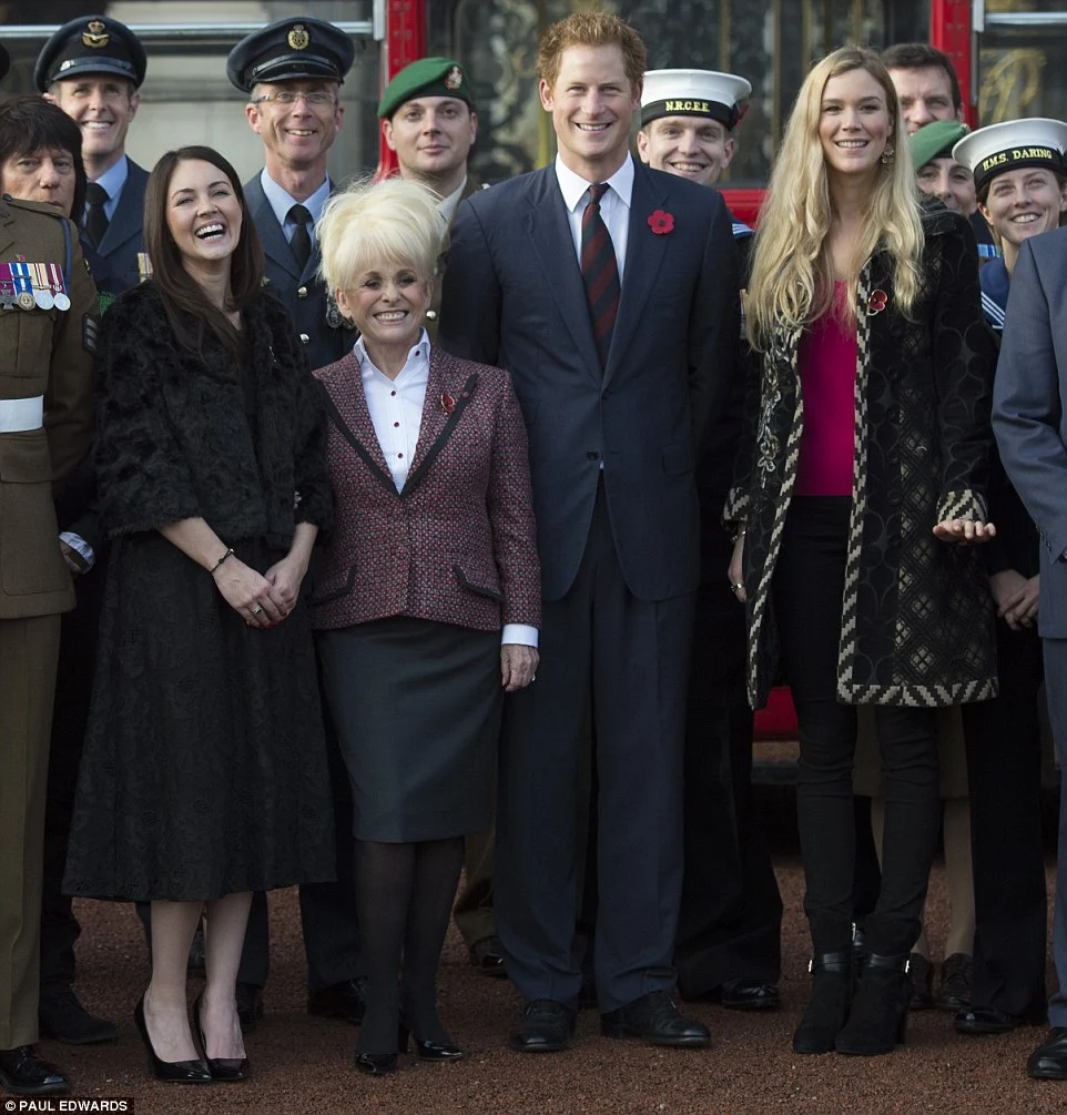 Prince Harry at Buckingham Palace greeting the collectors for London Poppy Day