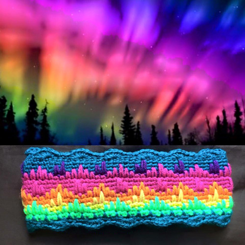 Aurora Borealis Headband - Crochet Pattern 