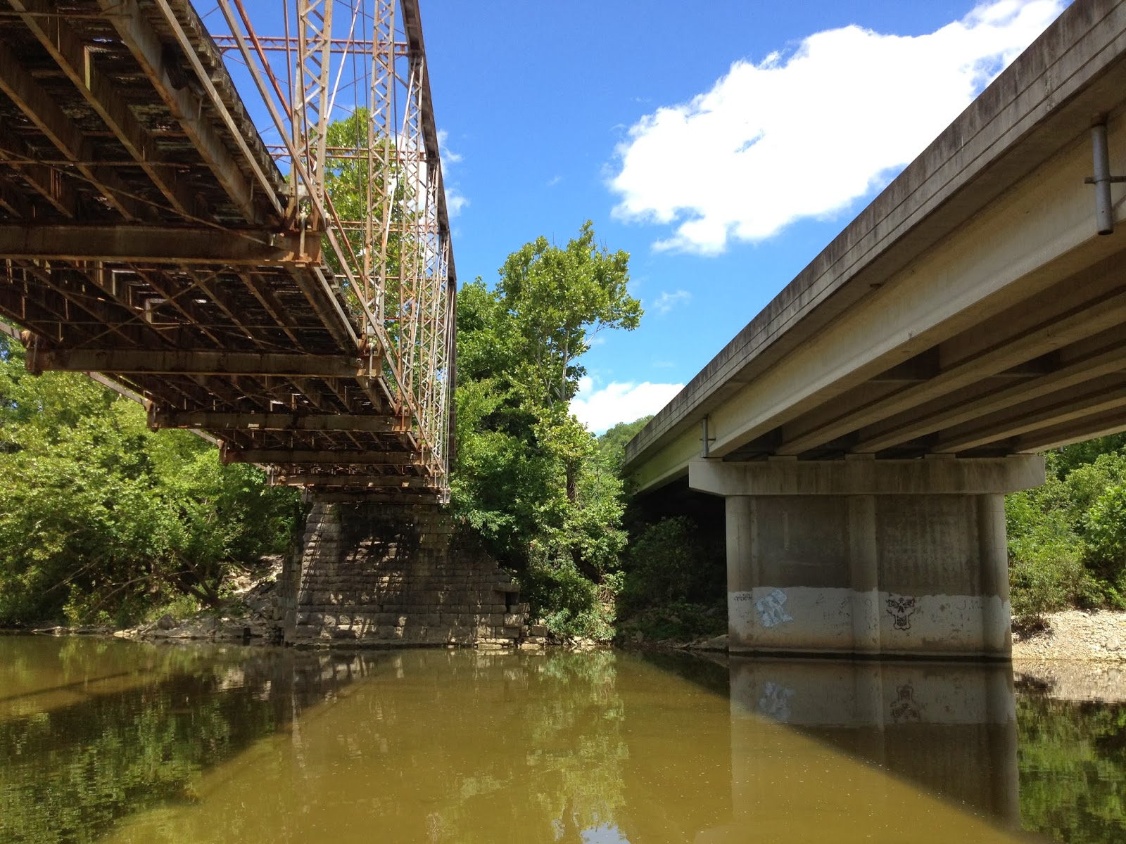 Eerie Indiana Abandoned Red Bridge on Devil's Hollow Road, near