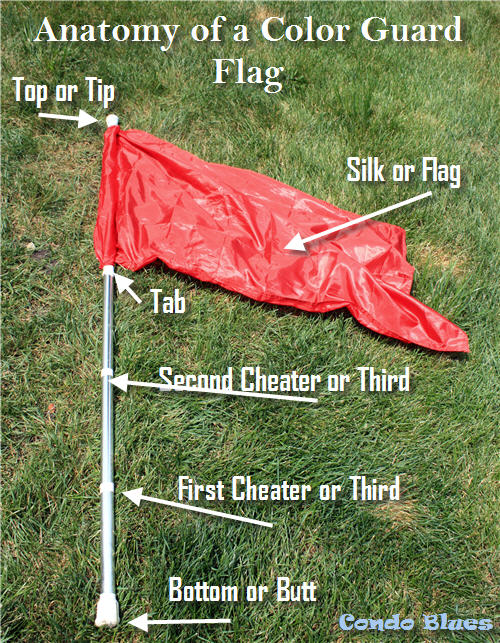 Condo Blues How to Add Weights and Tape to a Color Guard Flag