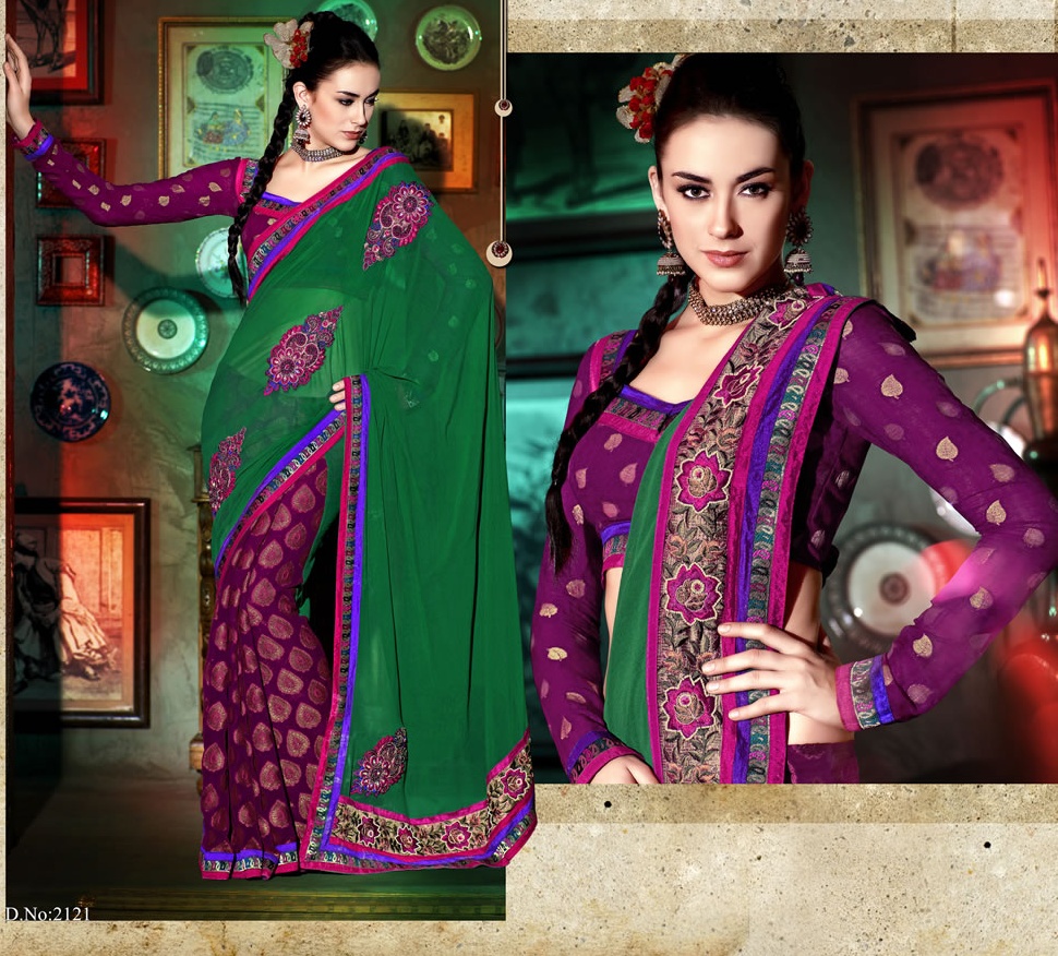 Ruchi Designer Sarees | Colorful Party Wear Spring Saree Collection 2013