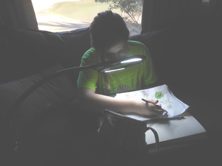 Magnifier Lamp for DIY Crafting, Sewing, Drawing, and Reading