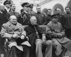 Churchill-Roosevelt-Stalin at Yalta Conference February 1945
