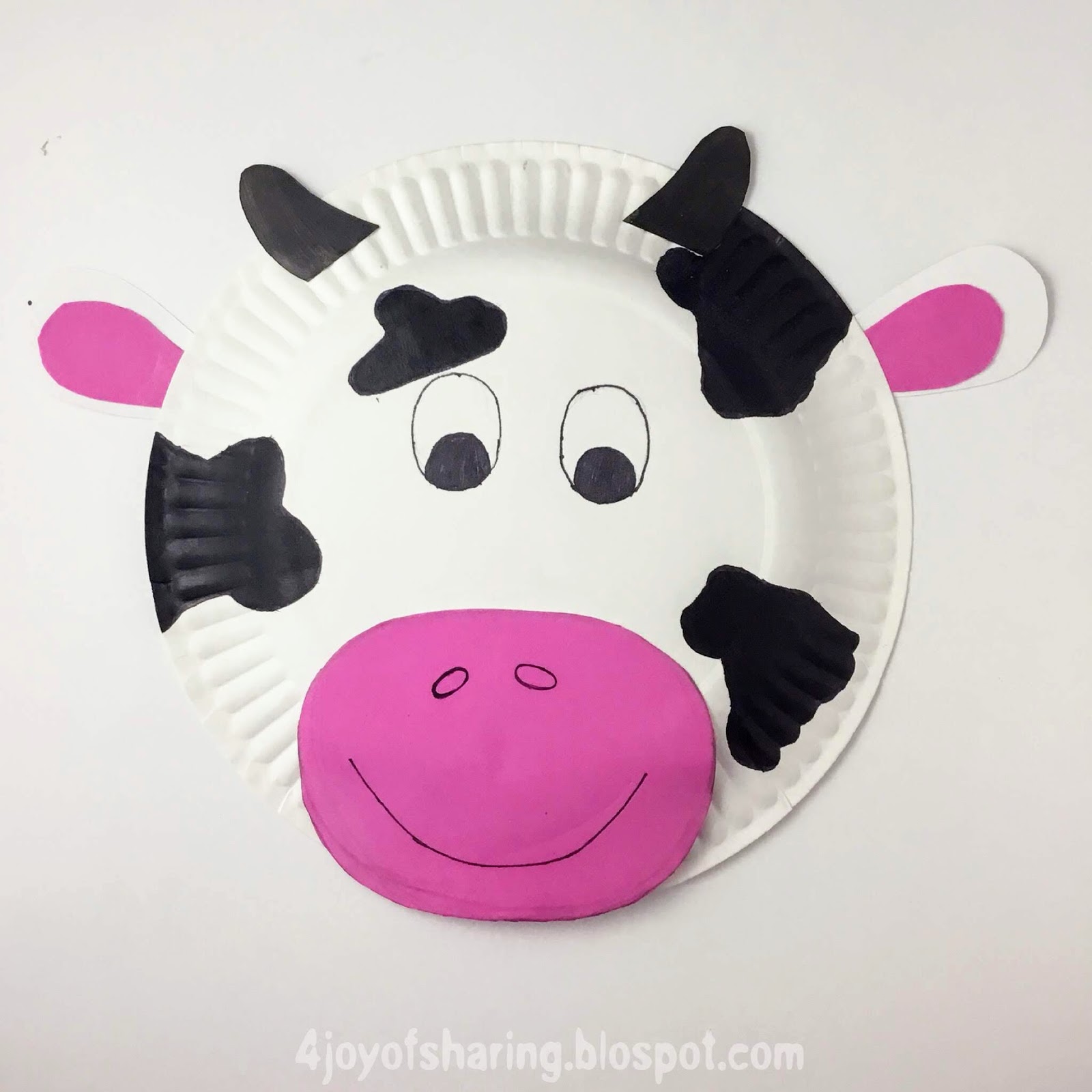 Paper Plate Craft, Animal Craft, Easy Craft, Kids Crafts, Cow Craft