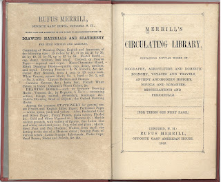 Title page to Merrill's Circulating Library