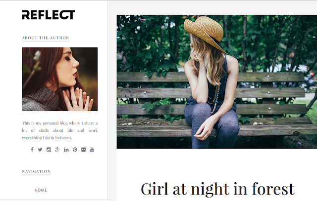 Reflect Blogger Template Free