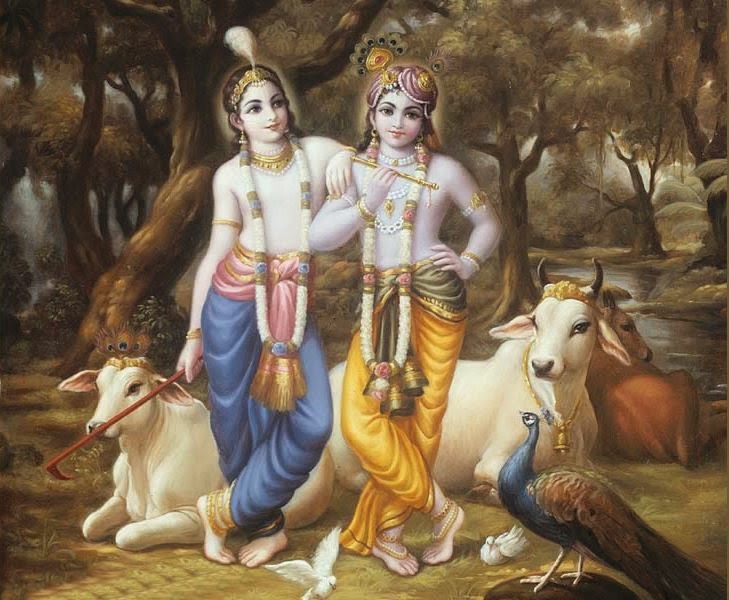 Best Paintings Lord Krishna with Cows Paintings