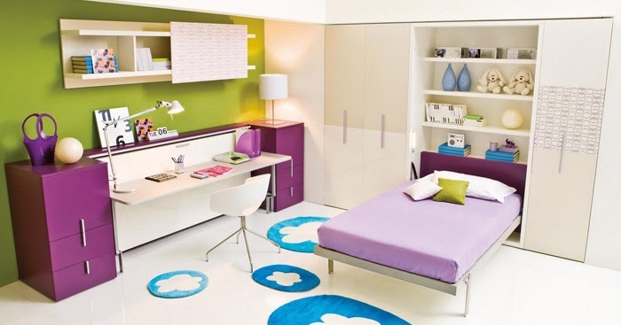 Dormitorios en verde blanco y morado - Ideas para decorar dormitorios