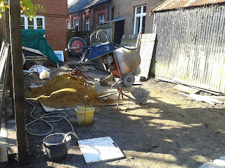 Garden Progress the final phase of hard landscaping begins Garden hard landscaping