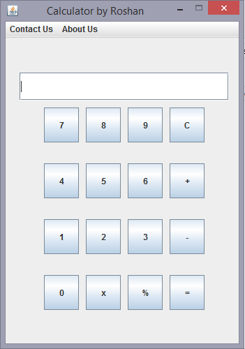 Calculator Program Using Java Awt And Swing Roshanadhikary