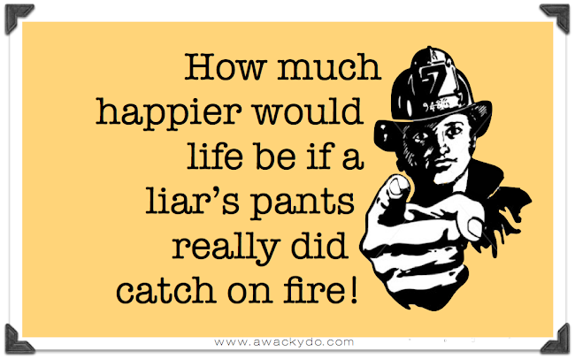 liar liar pants on fire, hanging on a telephone wire, hanging from a telephone wire, funny card, dry humor