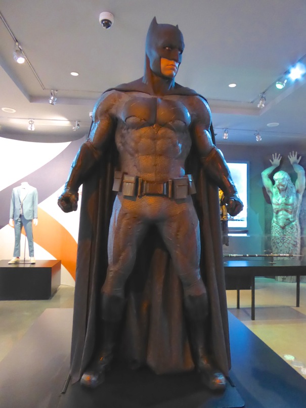 Hollywood Movie Costumes and Props: Ben Affleck's Grey Batsuit from Batman  v Superman on display...