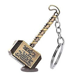 Gold Thor Hammer Keyring & Keychain Gold Thor Hammer Keyring & Keychain