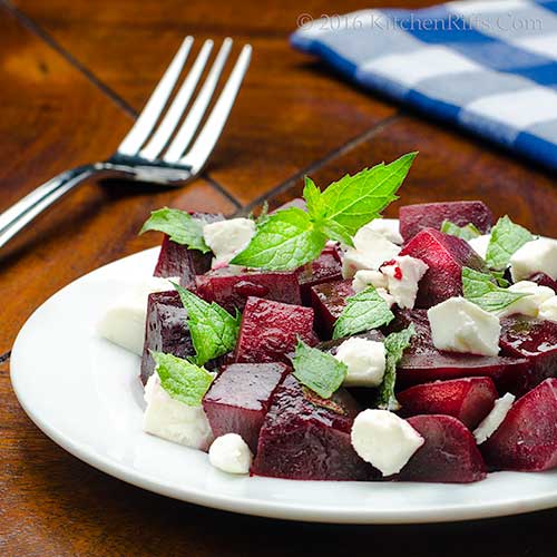 Beet and Goat Cheese Salad with Mint