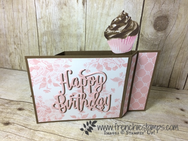 Stampin'Up! Wiper card, Sweet Cupcake, Better together, Fresh Floral designer Paper