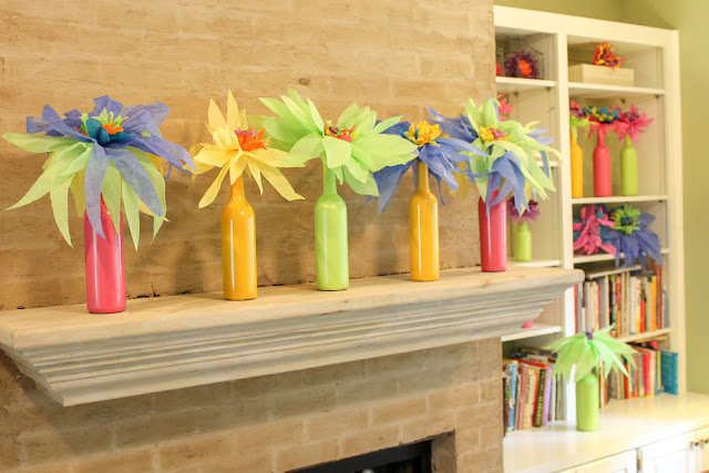 paper flowers as party decorations