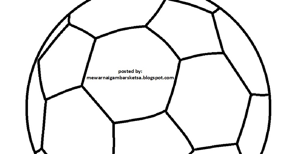 Mewarnai Gambar: Mewarnai Gambar Sketsa Bola Kaki 1