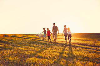 Strengths and Values: A Testimony to the Importance of Talking Values with the Ones You Love Family walking through a meadow