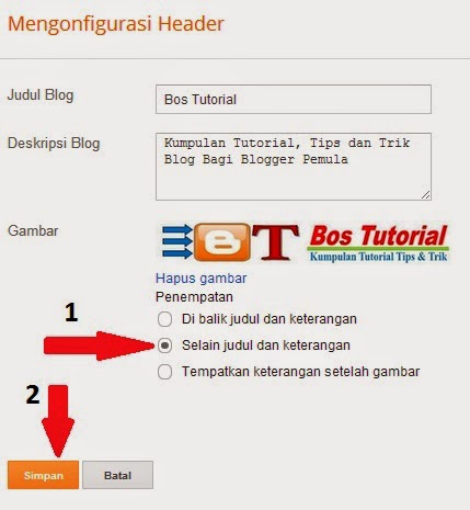 bagaimana cara Memasang / Mengganti Gambar Header Pada Blog Dengan Cepat