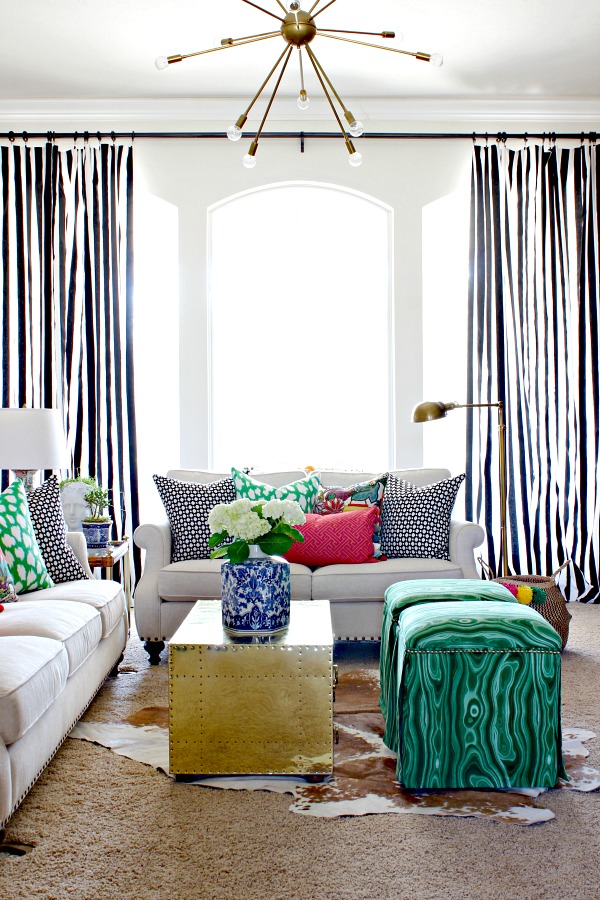 HOW TO MAKE A LINED CURTAIN PANEL BLACK AND WHITE STRIPED CURTAINS