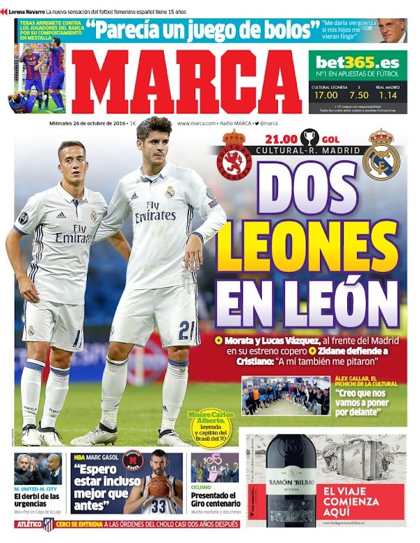 Real Madrid, Marca: "Dos Leones en León"