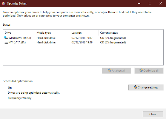 Drive optimization. Drive optimization