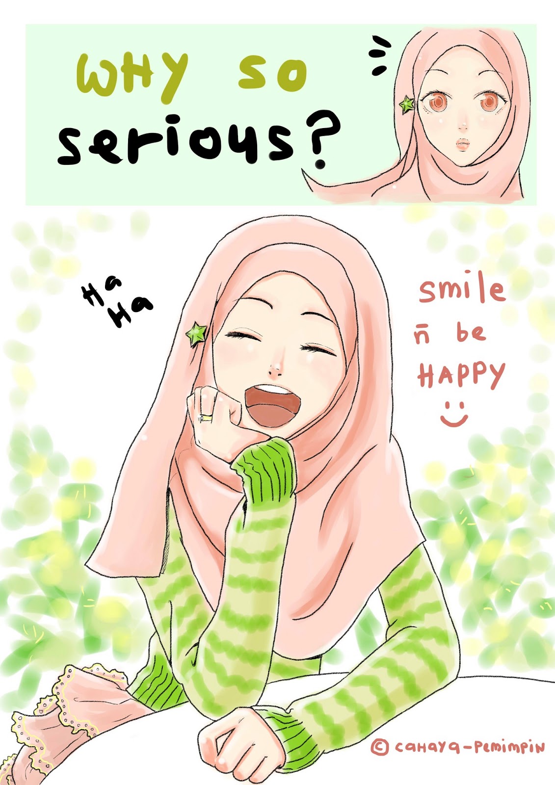Komik Dakwah Cinta Pada Character Muslimah Drawing Why So SeriouS