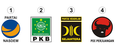 Logo 12 Partai Politik Nasional Peserta Pemilu 2014 