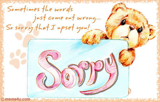Sorry message wallpaper